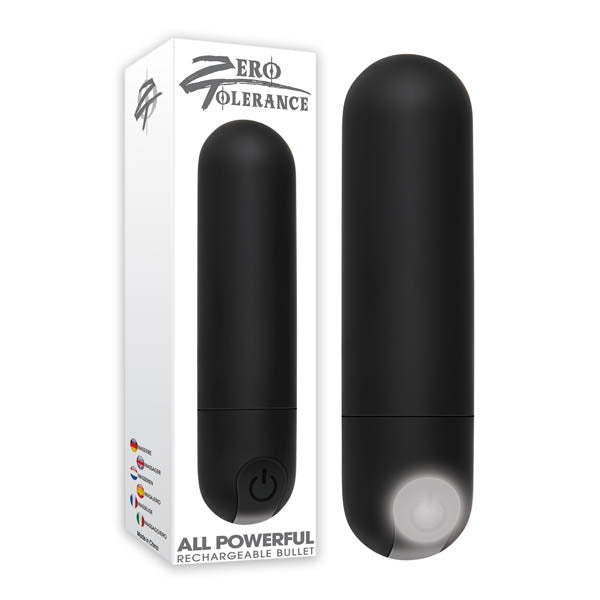 Zero Tolerance All Powerful Rechargeable Bullet - Black 7.6 cm (3'') USB Rechargeable Bullet - Just for you desires