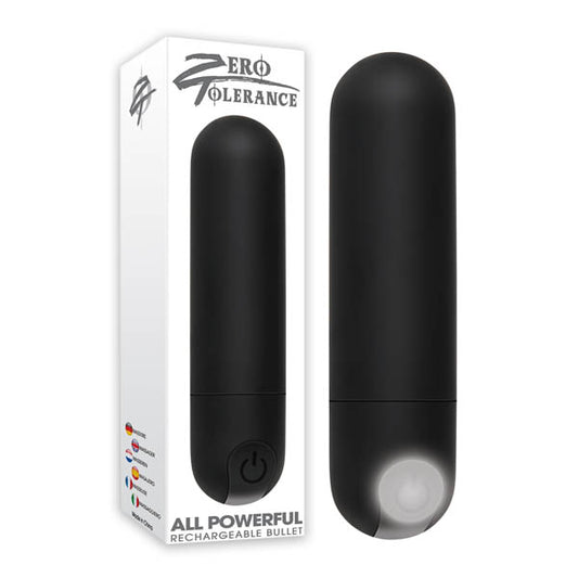 Zero Tolerance All Powerful Rechargeable Bullet - Black 7.6 cm (3'') USB Rechargeable Bullet