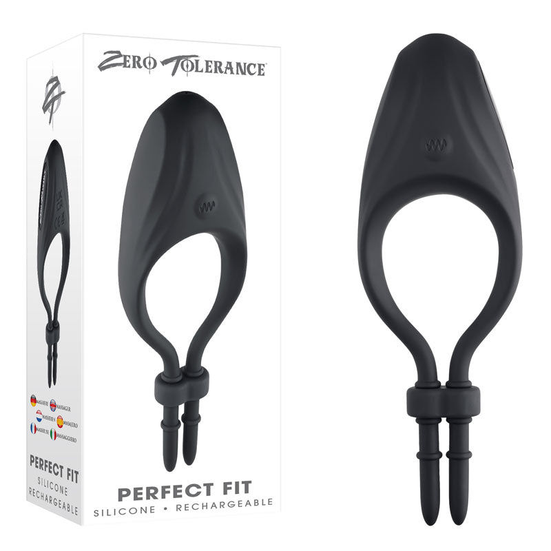 Zero Tolerance PERFECT FIT - Black USB Rechargeable Vibrating Lasso Cock Ring - Just for you desires