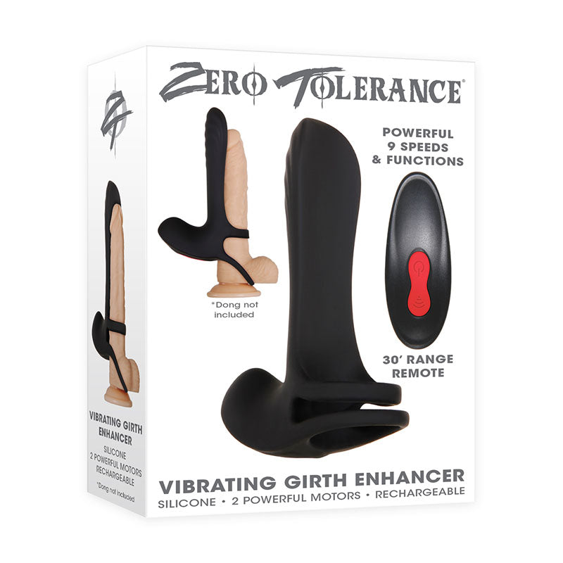 Zero Tolerance Vibrating Girth Enhancer - Black USB Rechargeable Sleeve with Wireless Remote - Just for you desires