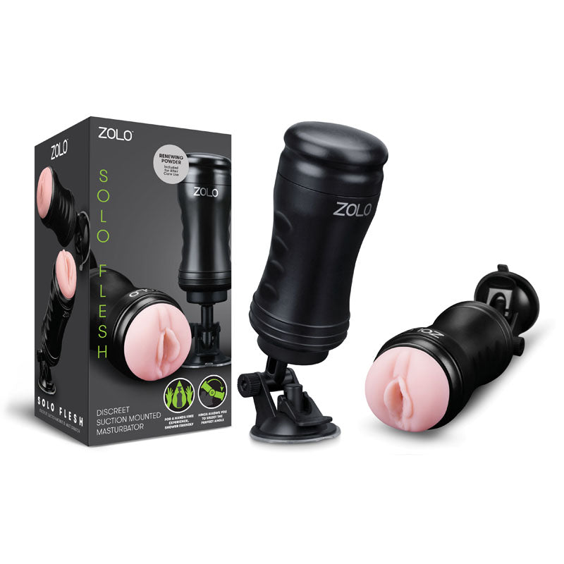 Zolo Solo Flesh - Flesh Vagina Stroker with Suction Base - Just for you desires