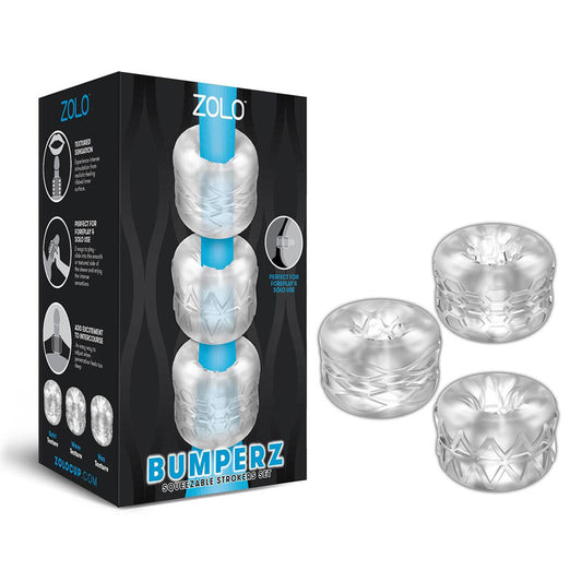 Zolo Bumperz - Clear Mini Blowjob Stroker Set - Just for you desires