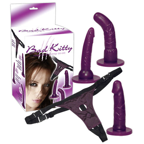 Bad Kitty White box Strap-on purple - Just for you desires