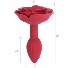 Booty Bloom Silicone Rose Plug Large Red - Just for you desires
