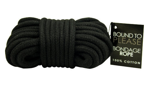 Bound to Please Bondage Rope Black - Just for you desires