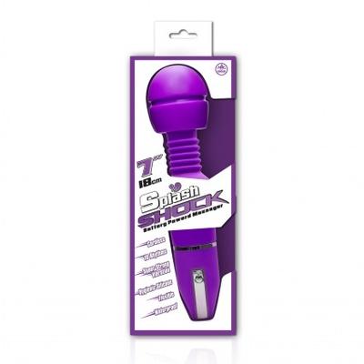 Splash Shock 7" Silicone Wand Purple - Just for you desires